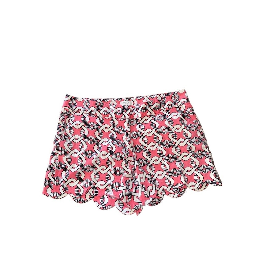 Crown & Ivy Pink Geometric Pull On Shorts Womens Size 12